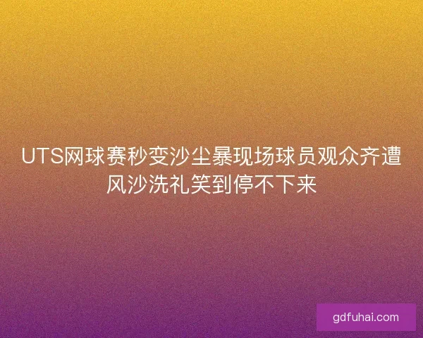 UTS网球赛秒变沙尘暴现场球员观众齐遭风沙洗礼笑到停不下来